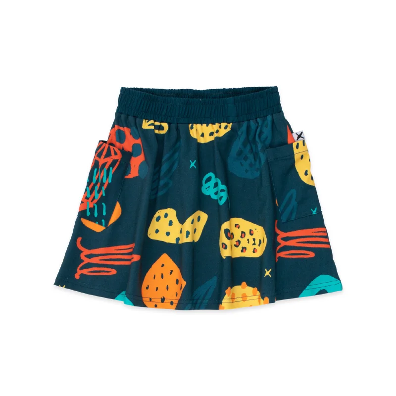 Minti Diamond Burst Skirt - Green leather skirt durable