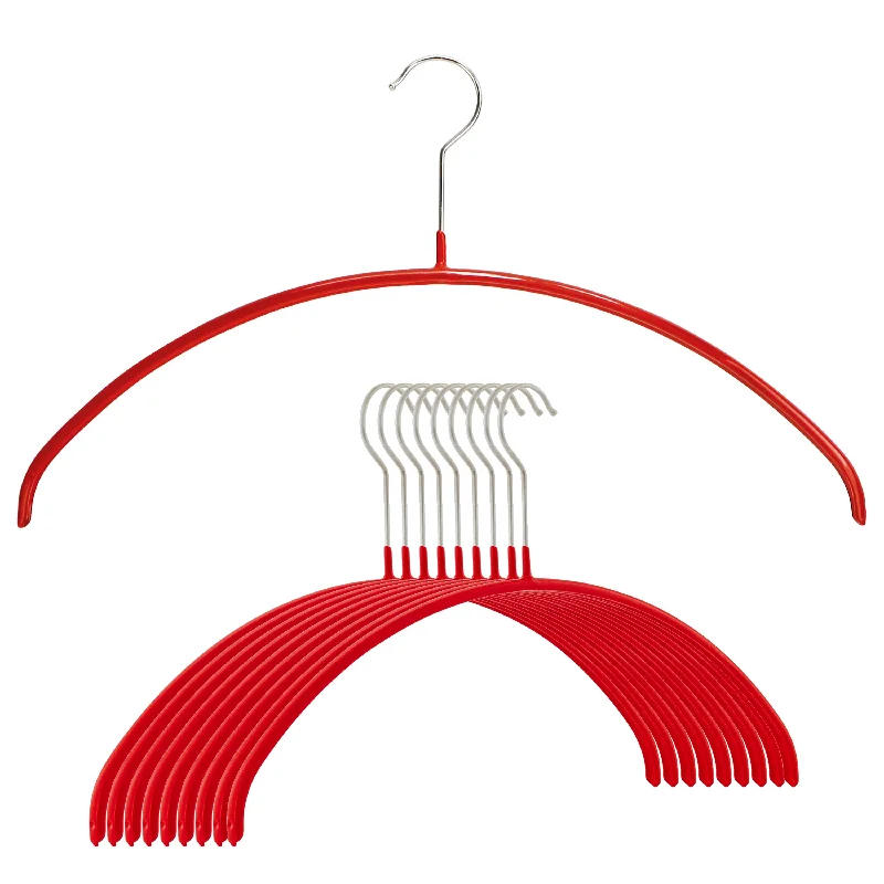 Euro Shirt, Sweater, Dress, Non-Slip Steel Clothing Hanger, Model 40P, Red Tailored Straight A-Line Euro Shirt, Sweater, Dress, Non-Slip Steel Clothing Hanger, Model 40P, Red Tailored Straight A-Line