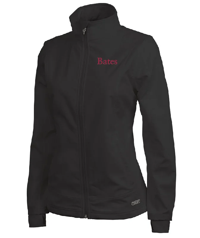 Women's Full Zip Black Axis Soft Shell Jacket from Charles RIver Zip Front Button Front Snap Front Women's Full Zip Black Axis Soft Shell Jacket from Charles RIver Zip Front Button Front Snap Front