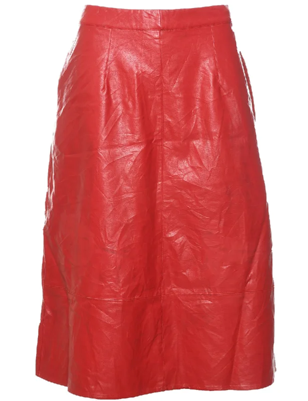 Leather Maxi Skirt - M lace skirt intricate