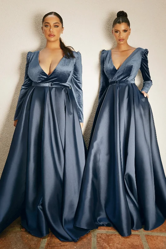 Cinderella Divine CD226: Velvet Bodice, Mikado Skirt, and Alluring V-Neckline corduroy skirt durable