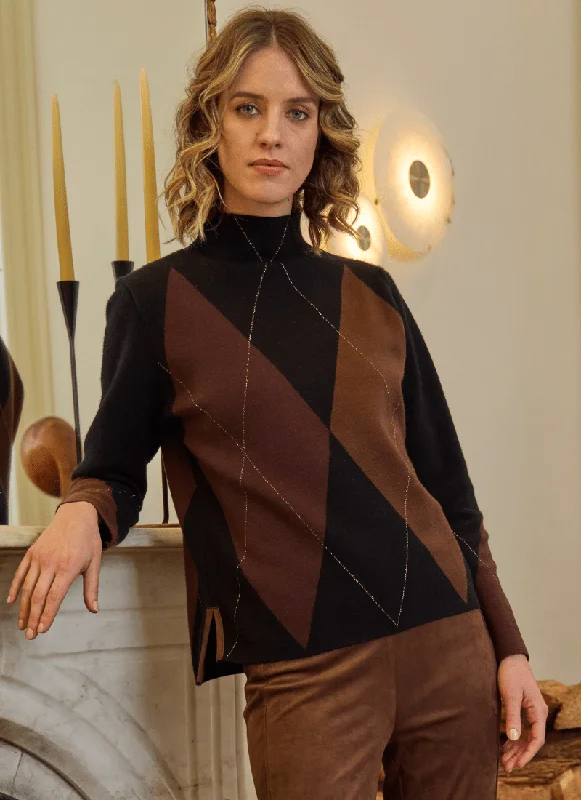 Greta Sweater | Placed Diamond Terry Terry Cloth Terry Knit