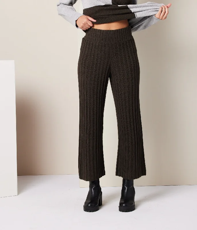 Jewel Sweater Pant - Washed Black Toggled Drawstring Belted