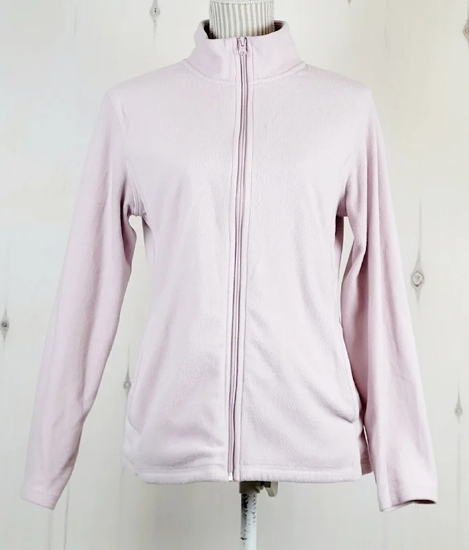 JOE FRESH ACTIVE PINK FLEECE ZIP SWEATER LADIES MEDIUM PRE-LOVED Graphic Sweater Embroidered Appliqued JOE FRESH ACTIVE PINK FLEECE ZIP SWEATER LADIES MEDIUM PRE-LOVED Graphic Sweater Embroidered Appliqued