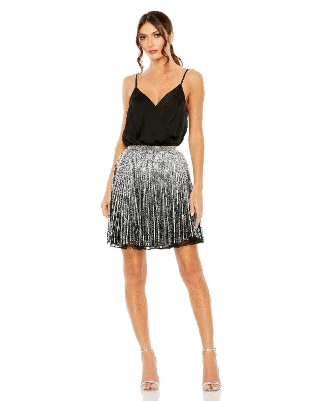 Mac Duggal R5703 Formal Sequins Mini Skirt Only denim skirt classic