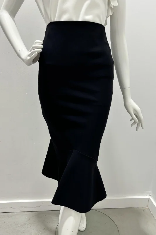 Greta Constantine Kace Skirt - "Meghan Markle" Skirt with Flounce high waist skirt