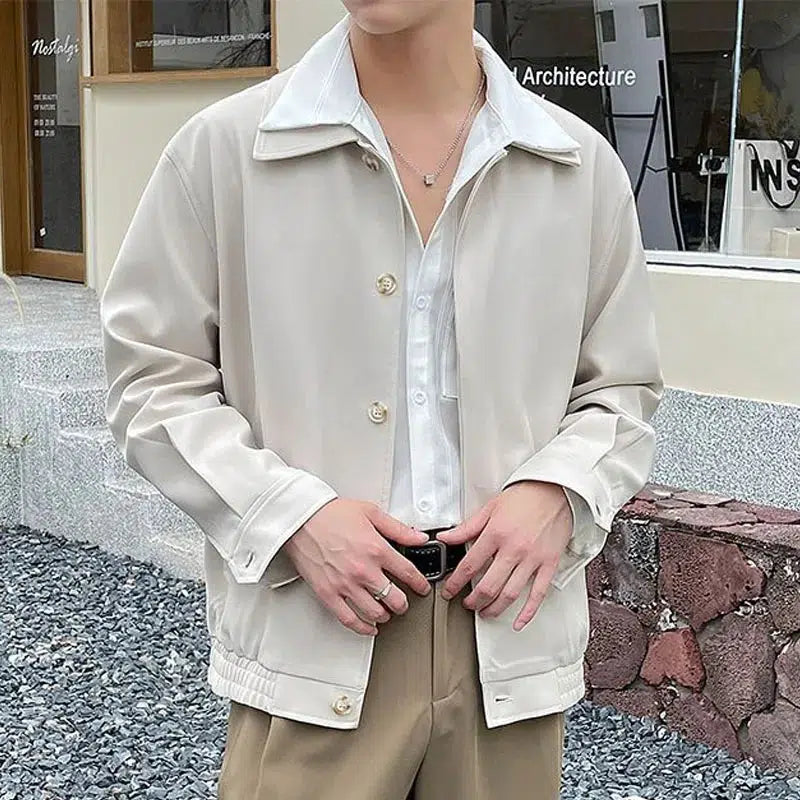 Classic Button-Up Jacket Wool Jacket Cashmere Jacket Tweed Jacket