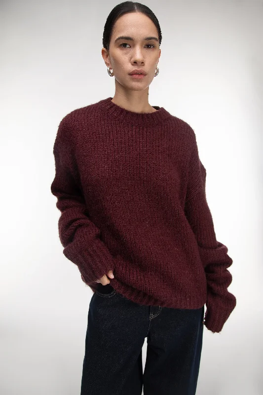 OVERSIZED WOOL-BLEND SWEATER Layered Multi-layer Single Layer