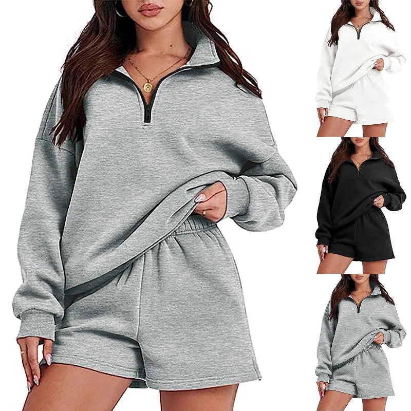 Women's Set Sweater Mesh Blend Leather Blend Suede Blend