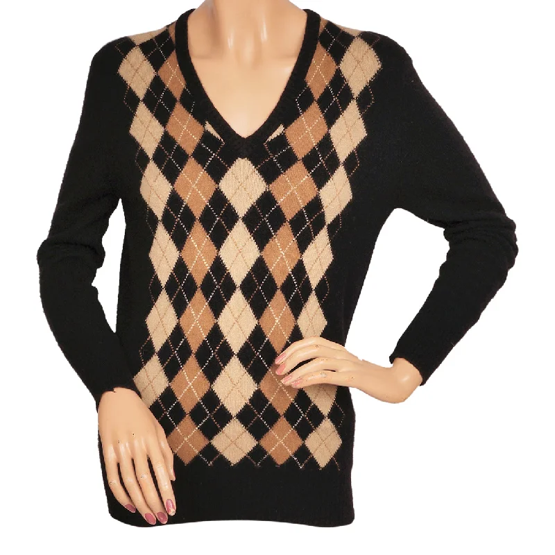 Vintage 1970s Jaeger Cashmere Sweater Black Argyle Pattern Made in UK Ladies Size M Houndstooth Herringbone Solid Vintage 1970s Jaeger Cashmere Sweater Black Argyle Pattern Made in UK Ladies Size M Houndstooth Herringbone Solid