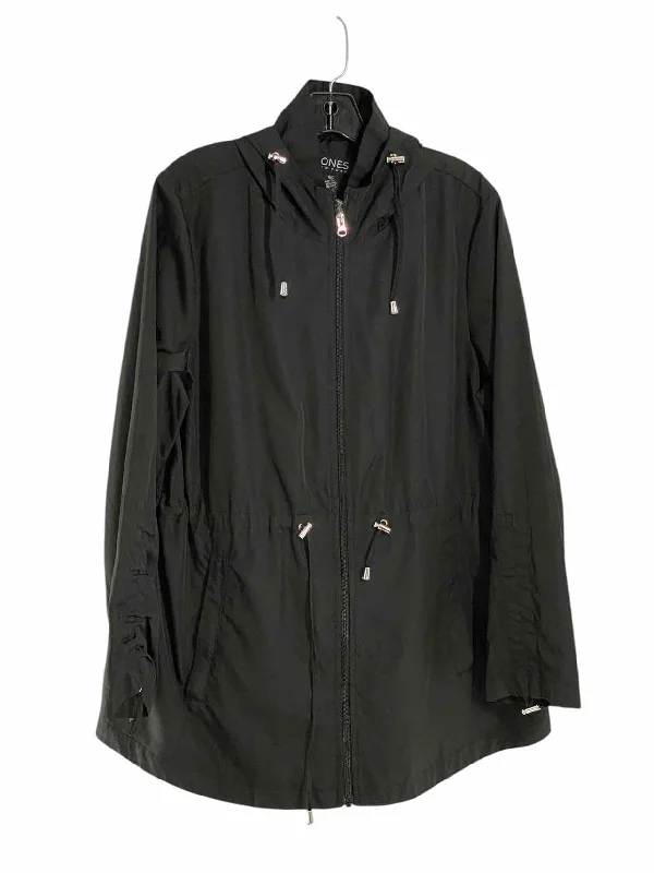 Jones New York Size S Black Jacket (Outdoor) Chenille Fabric Brocade Fabric Lace Fabric Jones New York Size S Black Jacket (Outdoor) Chenille Fabric Brocade Fabric Lace Fabric