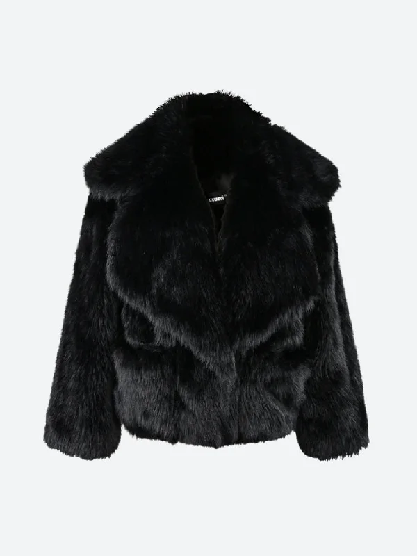 Faux Fur Jacket Tailored Jacket Straight Jacket A-Line Jacket