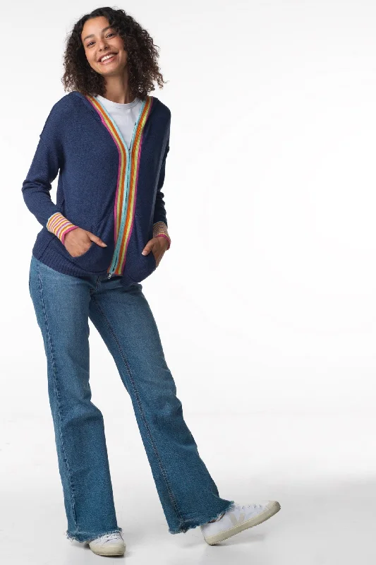 Denim Blue Zip Jacket Snapped Jacket Toggled Jacket Drawstring Jacket
