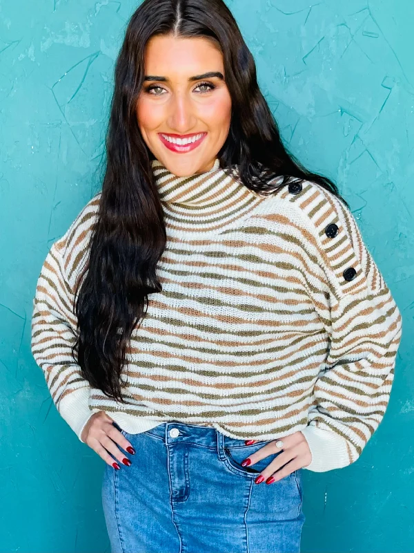 Ingrid Stripe Sweater Fitted Slim Tailored