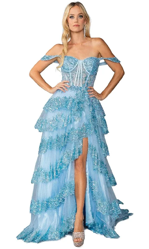 Dancing Queen 4440 - Embellished Tiered Skirt Ballgown wrap skirt elegant