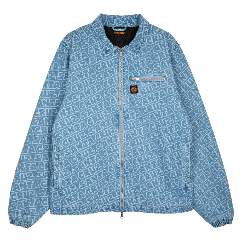 Santa Cruz Jacket Truman - SC Repeat Boat Neck Shawl Collar Notched Collar
