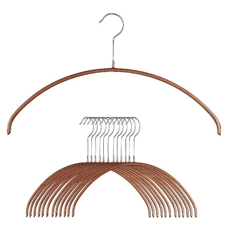 Euro Shirt, Sweater, Steel Non-Slip Clothing Hanger, Narrow Width, Model 36P, Copper Graphic Sweater Embroidered Appliqued Euro Shirt, Sweater, Steel Non-Slip Clothing Hanger, Narrow Width, Model 36P, Copper Graphic Sweater Embroidered Appliqued