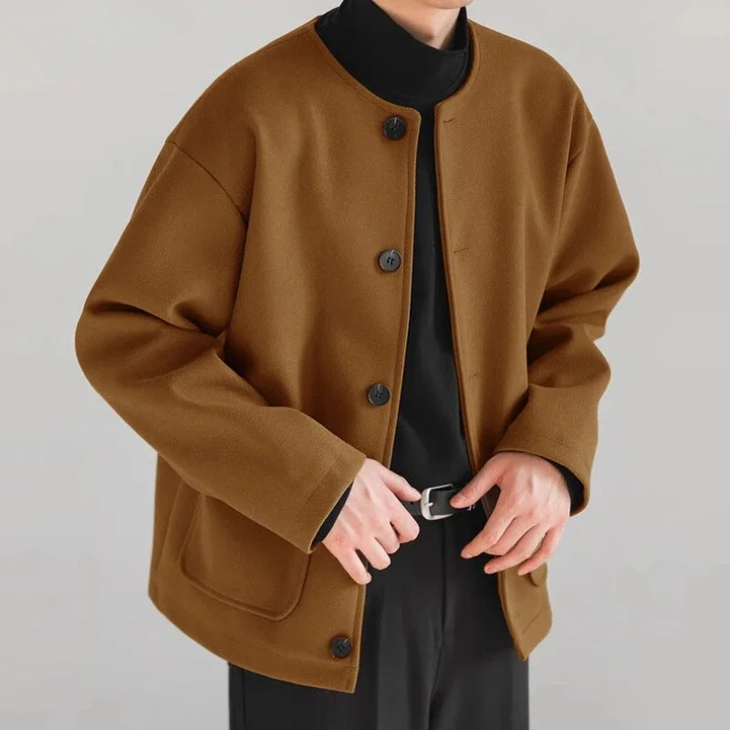 Vintage O-Neck Jacket Bomber Jacket Anorak Windbreaker