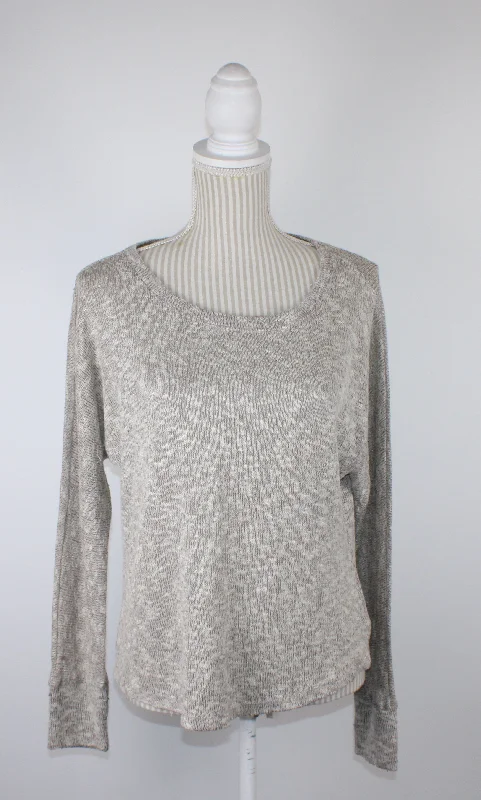 XXI BEIGE KNIT SWEATER LADIES MED PRE-LOVED Elasticated Padded Insulated