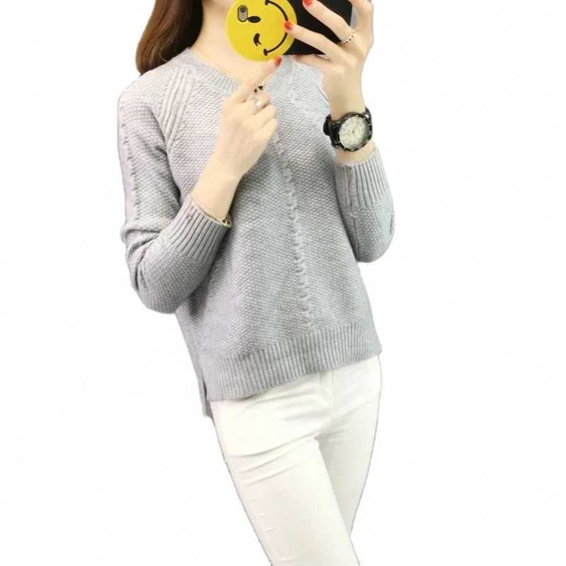 New Arrival Cheap Crew Neck Long Sleeve Cable Knitted Plus Size Loose Woman Sweater Chenille Brocade Lace New Arrival Cheap Crew Neck Long Sleeve Cable Knitted Plus Size Loose Woman Sweater Chenille Brocade Lace