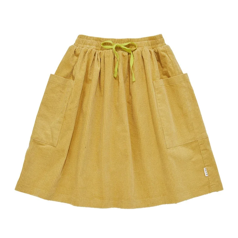 Olive And The Captain Willow Skirt - Dijon Corduroy silk skirt luxurious