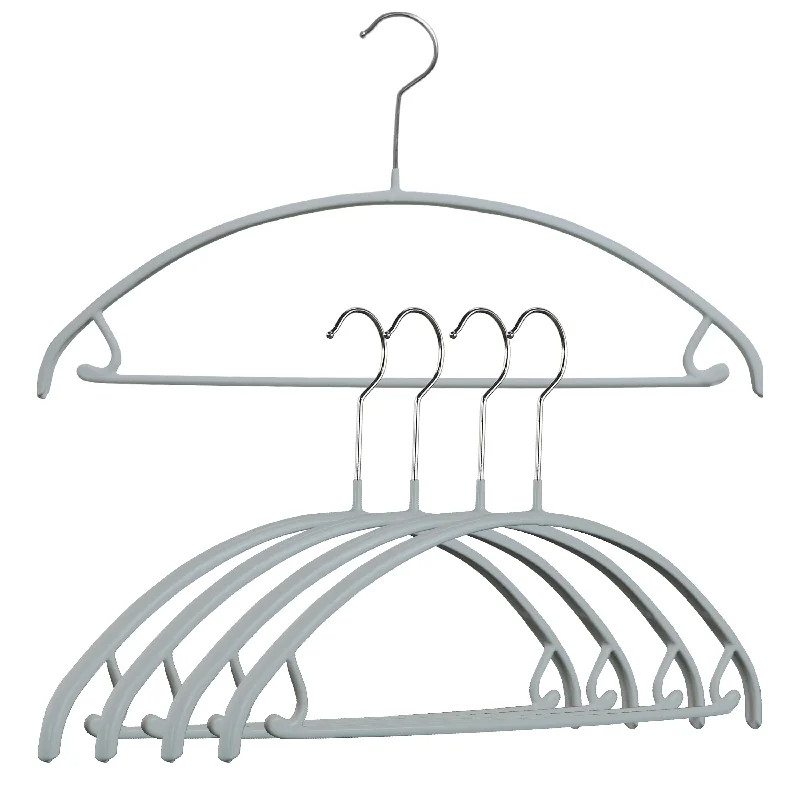 Euro Shirt, Sweater Hanger with Skirt Hooks, 42U, Silver Jersey Fabric Tulle Fabric Batik Fabric Euro Shirt, Sweater Hanger with Skirt Hooks, 42U, Silver Jersey Fabric Tulle Fabric Batik Fabric