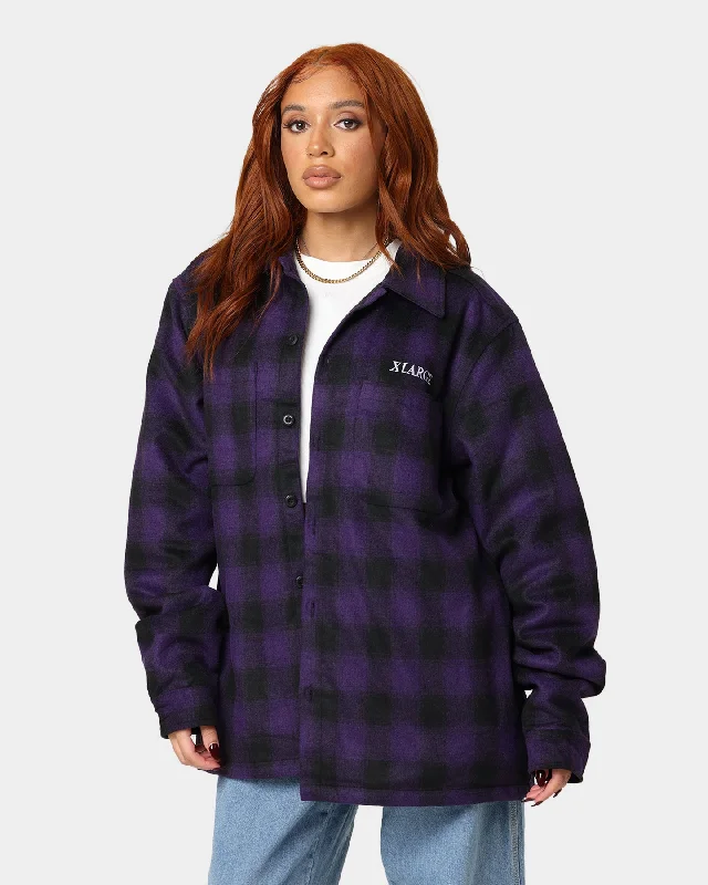 X-Large Rip Jacket Black/Purple Tiered Jacket Buttoned Jacket Zippered Jacket