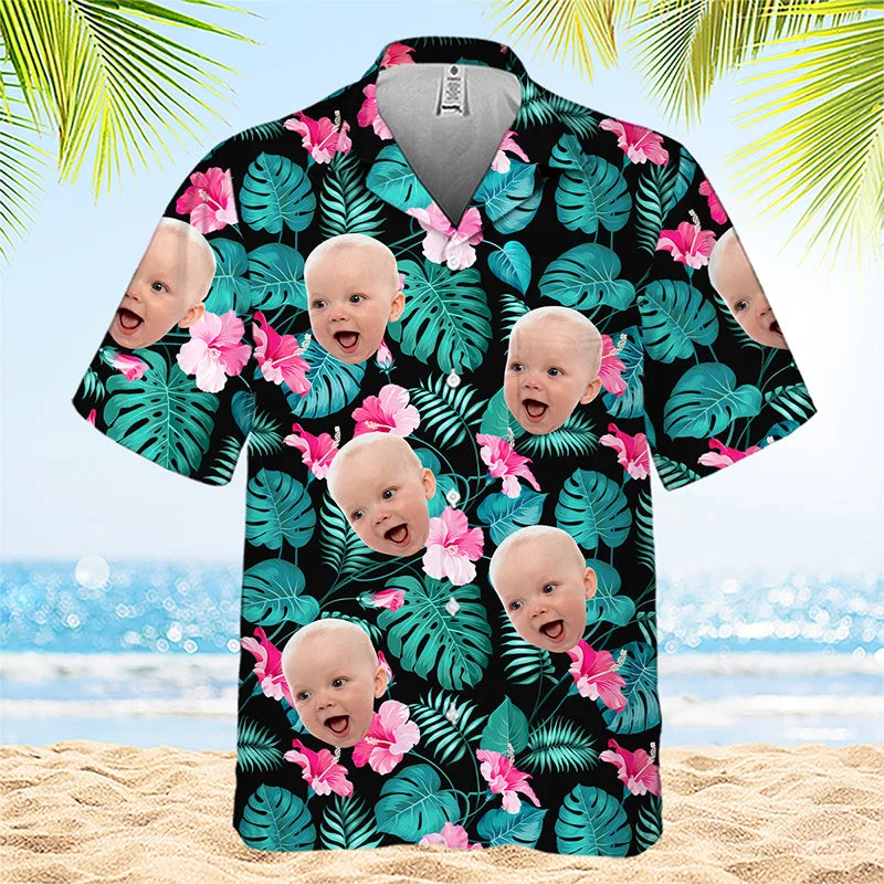 Custom Photo You Had Me At Aloha - Family Personalized Custom Unisex Tropical Hawaiian Aloha Shirt - Summer Vacation Gift, Gift For Family Members