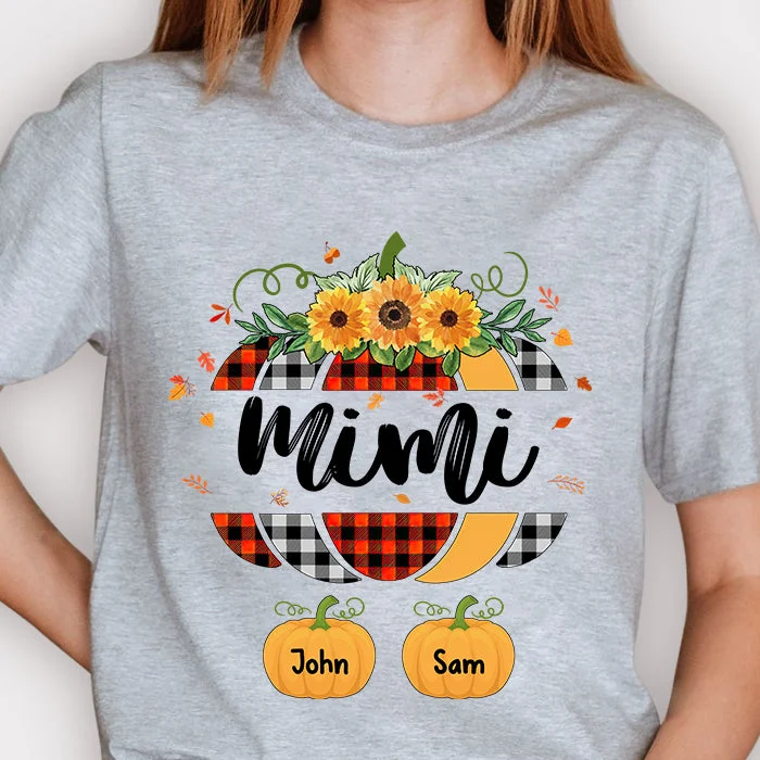 Grandma Pumpkin Kids - Personalized Unisex T-Shirt