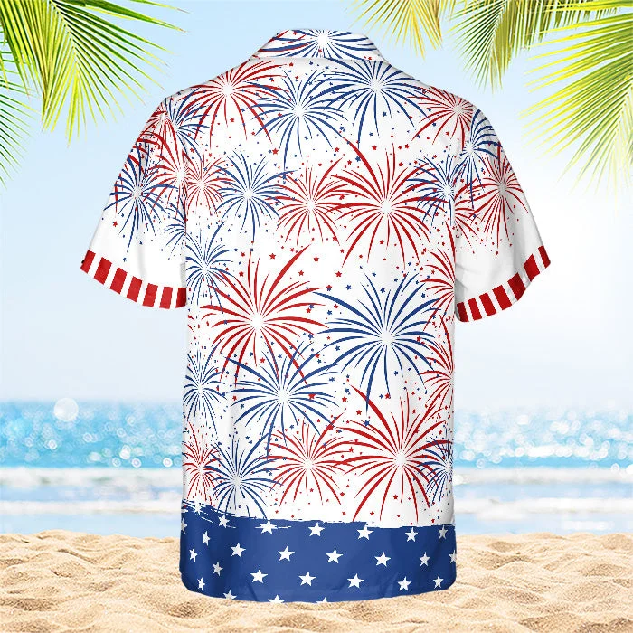 Happy 4th Of July Together - Personalized Hawaiian Shirt - Gift For Dad, Gift For Pet Lovers