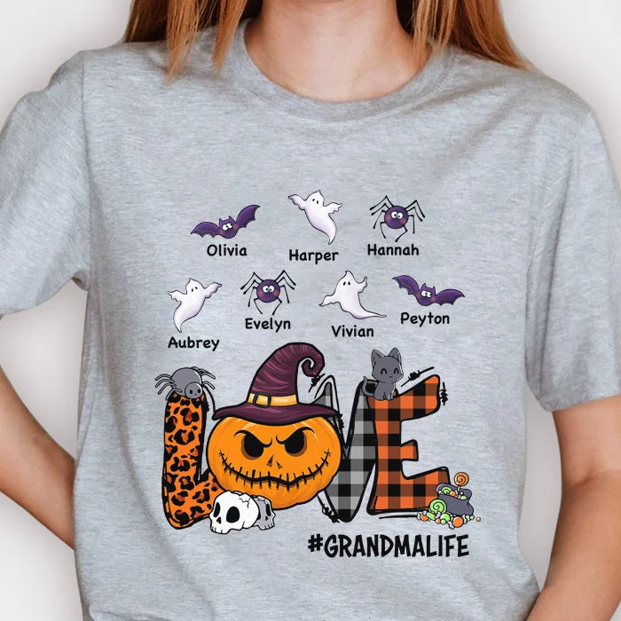 Love Halloween - Ghosts, Bats And Spiders  - Personalized Unisex T-Shirt