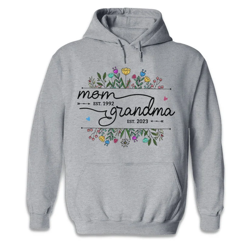 Proud To Be A Mommy & Grandma - Family Personalized Custom Unisex T-shirt, Hoodie, Sweatshirt - Mother's Day, Birthday Gift For Mom, Grandma