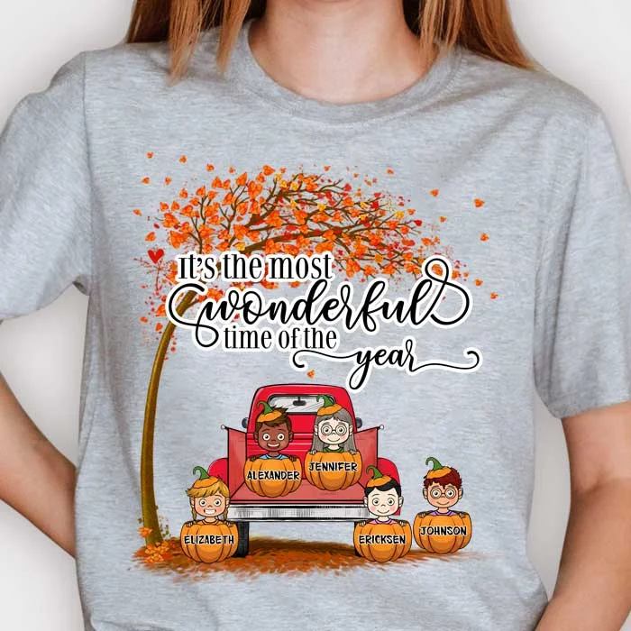 Some Little Pumpkins For The Most Wonderful Time of The Year - Personalized Unisex T-Shirt, Halloween Ideas.