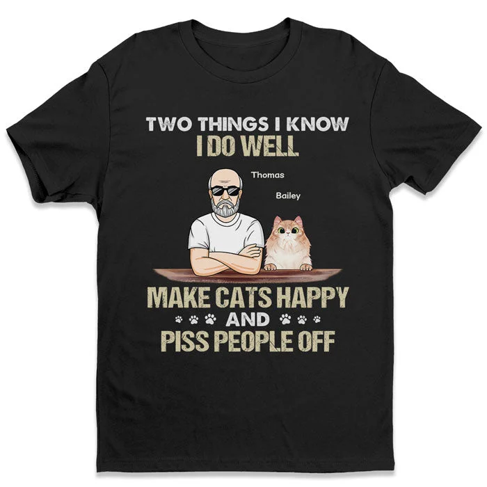 Two Things I Know I Do Well - Cat Personalized Custom Unisex T-shirt, Hoodie, Sweatshirt - Gift For Pet Owners, Pet Lovers