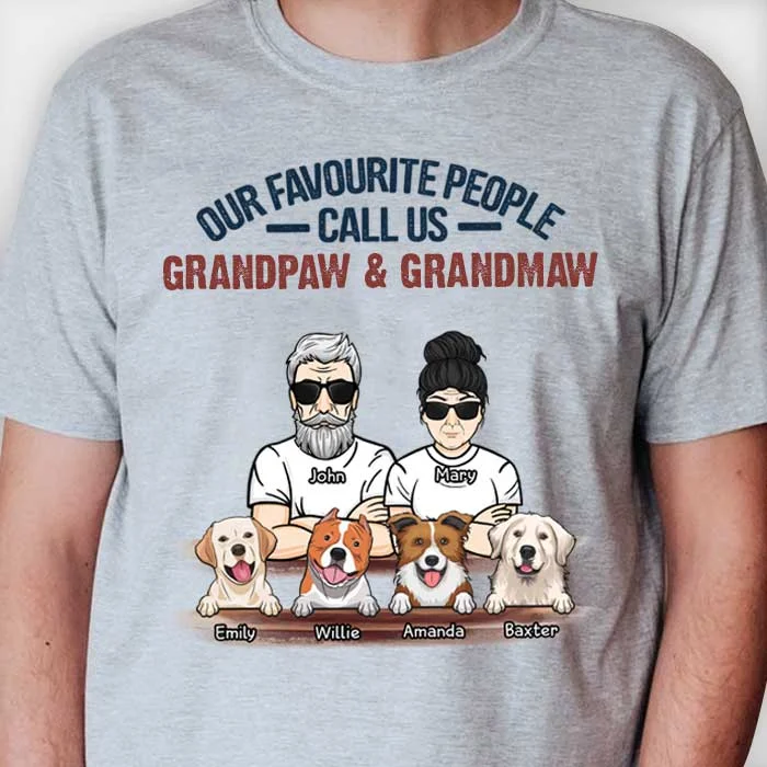 We're Grandpaw & Grandmaw - Personalized Unisex T-shirt, Hoodie - Gift For Couples, Husband Wife, Pet Lovers