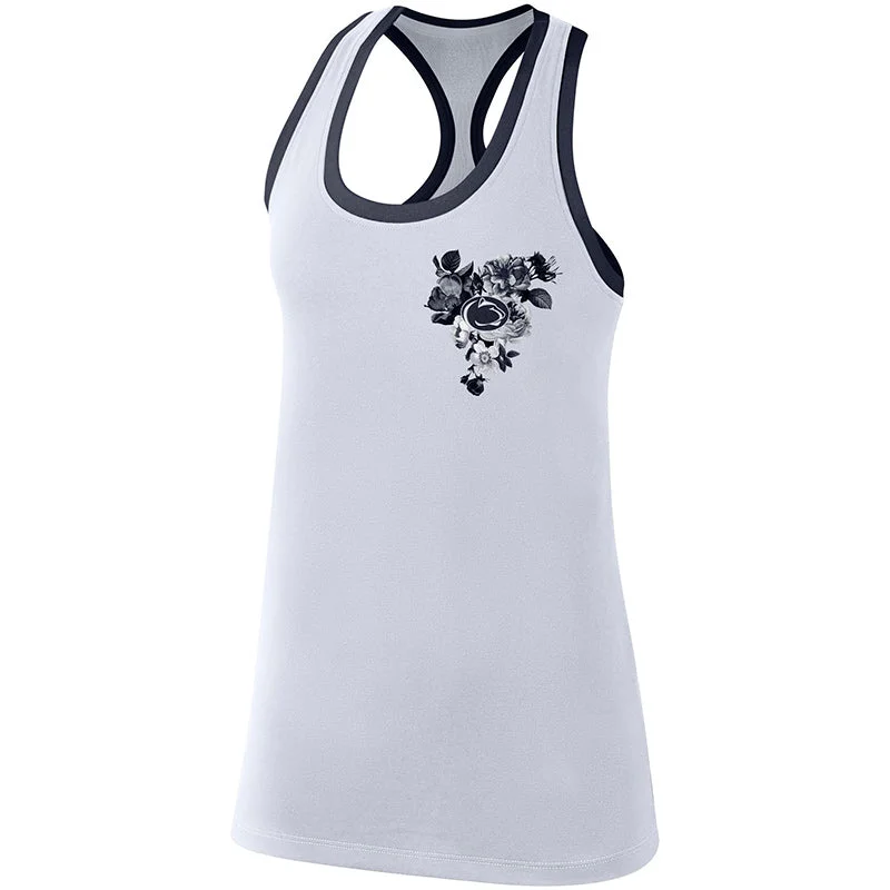 Nike Ladies Dri-FIT Cotton Racer Floral Tank