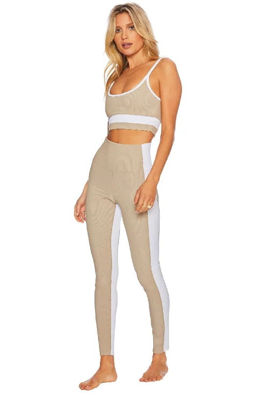 Beach Riot Colorblock Legging - Tan White