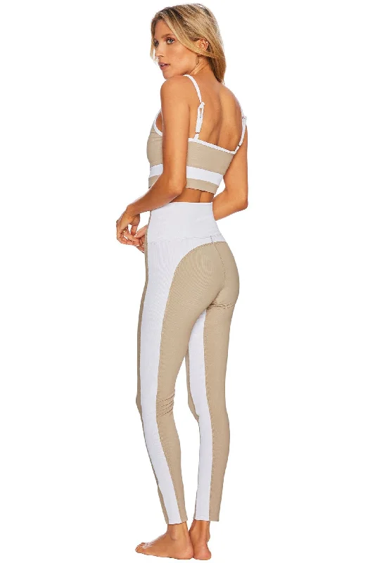 Beach Riot Colorblock Legging - Tan White