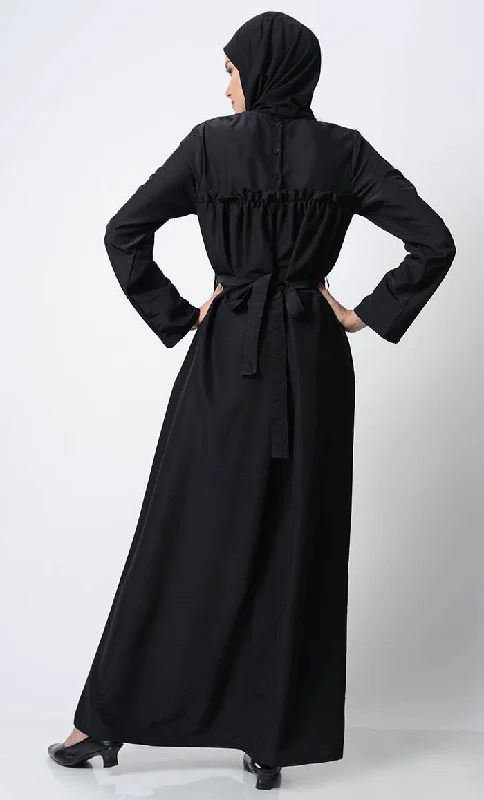 Classic Everyday Wear Abaya-Black