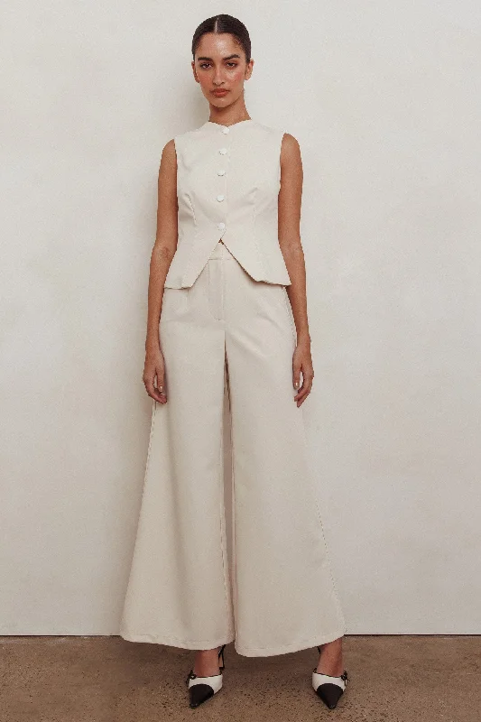 Consideration Wide Leg Pant Beige