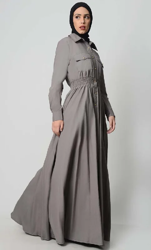 Everday Button Down Cotton Abaya