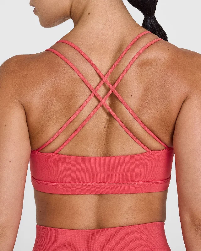 Everyday Cross Over Bralette | Sweet Red