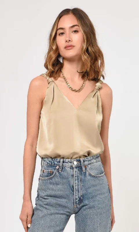 Kassi Shoulder Knot Satin Top