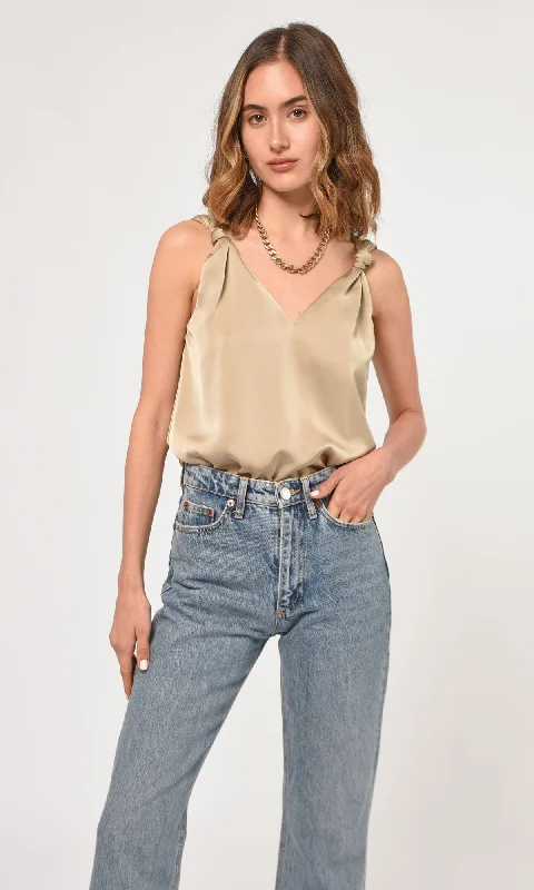 Kassi Shoulder Knot Satin Top