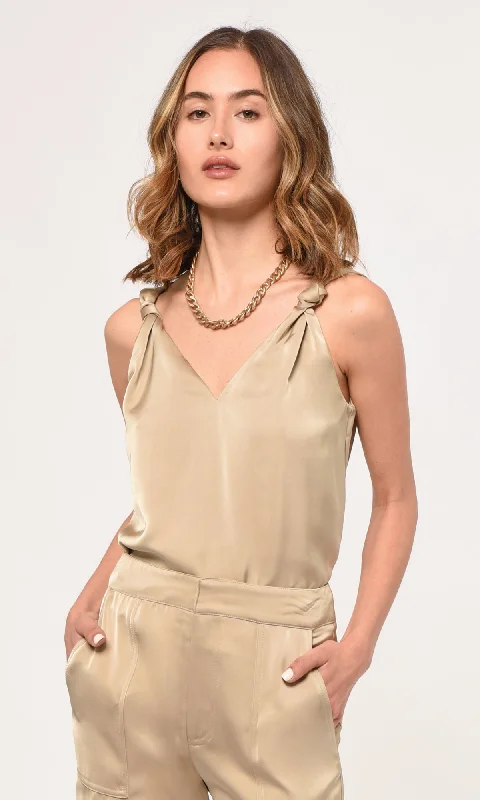 Kassi Shoulder Knot Satin Top