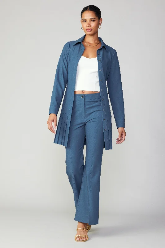 Pintucked Split Hem Pant