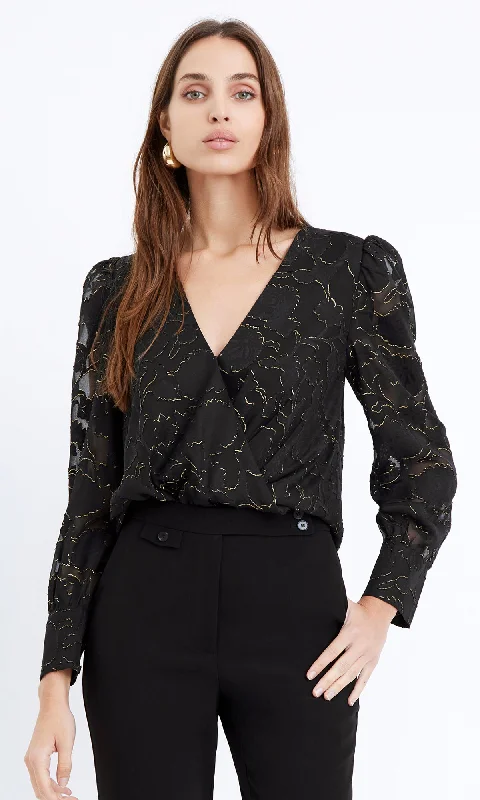 Lourdes Chiffon Burnout Blouse