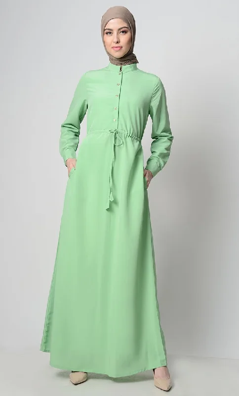 Minimalistic Drawstring Abaya