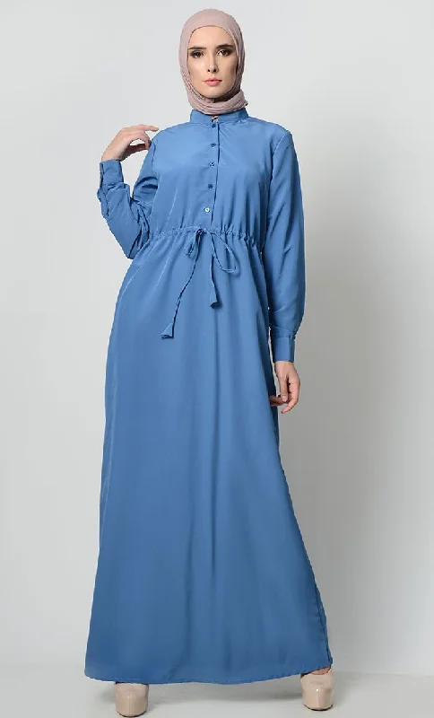 Minimalistic Waist Drawstring Abaya