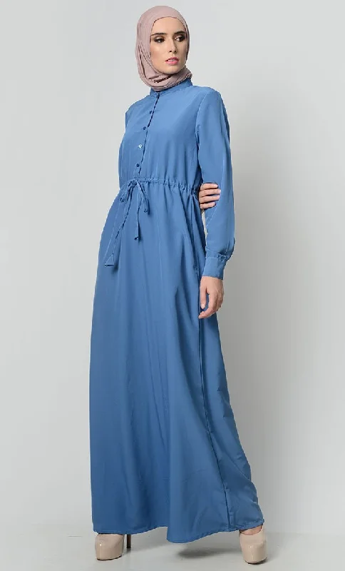 Minimalistic Waist Drawstring Abaya